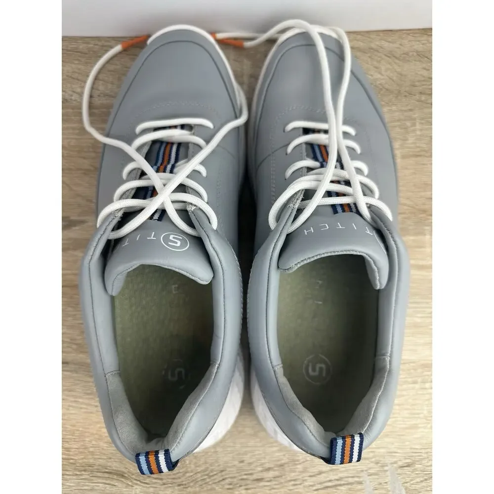 STITCH SL Pace Fadeaway Golf Shoes Gray Leather Spikeless Men’s Size 10.5